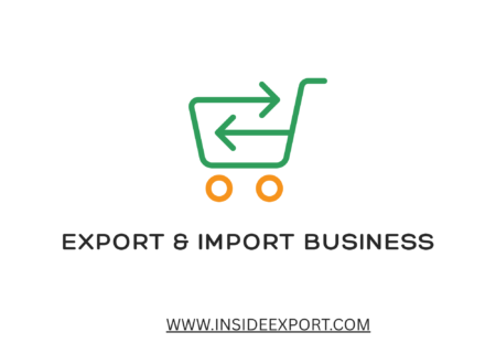 minimalist green yellow export import logo